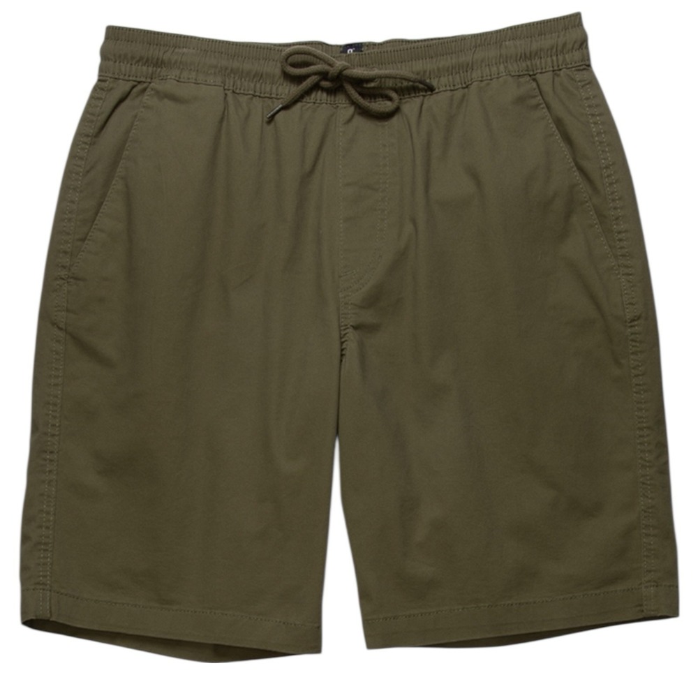 Volcom Mens XL Olive Green Walkshort Leave Relaxed Fit Drawstring‎ Casual Shorts